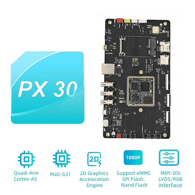Rockchip PX30 fyrkärnig 64-bitars utvecklingsstyrelse